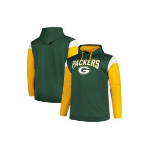 4117005 PROFILE Mens Profile Green Bay Packers Big  Tall Trench Battle Pullover Hoodie