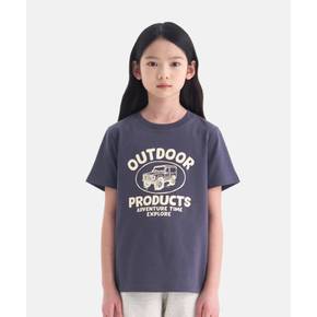 [본사][온라인전용]베이직 그래픽 반팔티셔츠 (차콜) OD262ISS91_CHC