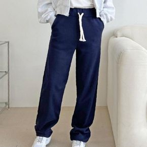 통바지 여성 면 밴딩 바지 데일리 무지 일자 팬츠 1P