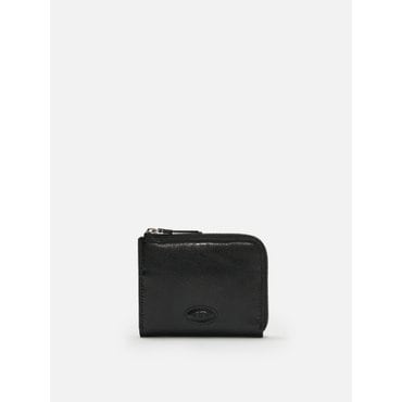 로서울 Oval button wallet Wrinkled black