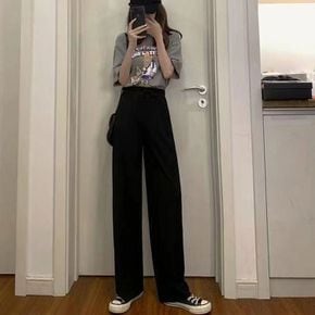 아이스 밴딩와이드 바지 와이드 팬츠 여자