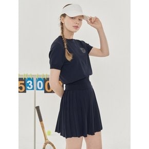 SUMMER SHORT SLEEVE + PLEATED SKIRT SET-UP _Navy