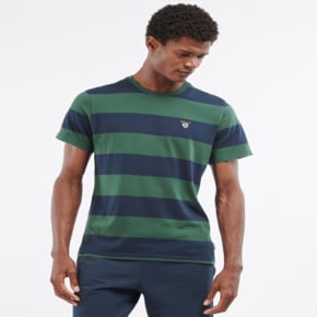 [23SS] [Barbour] 남성 그린 Cornell Stripe 티셔츠 (URTS3E028E2)