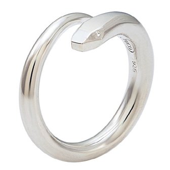 토코 925 Silver Snake Ring 01