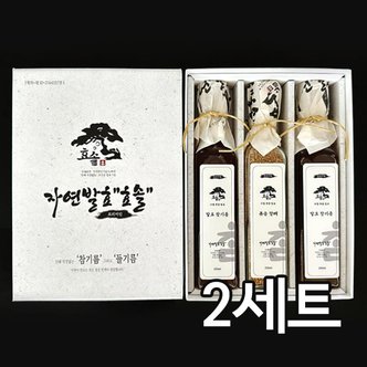  효솔 유산균 발효 참기름 선물세트3[국내산] 참기름+들기름+볶은깨 /2세트