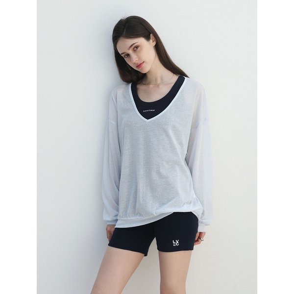 Essential rib biker short - NAVY