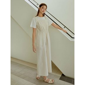 [리퍼브] Wearable wide jumpsuit (cream)