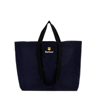 바버 FW23 Barbour x Maison Kitsun reversible shopping bag Tote bag UBA0692UBANY71