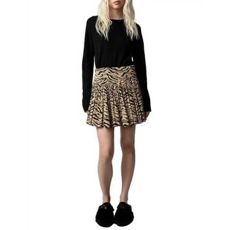 쟈딕앤볼테르 4711380 Zadig  Voltaire Jocky Tiger Miniskirt In Naturel