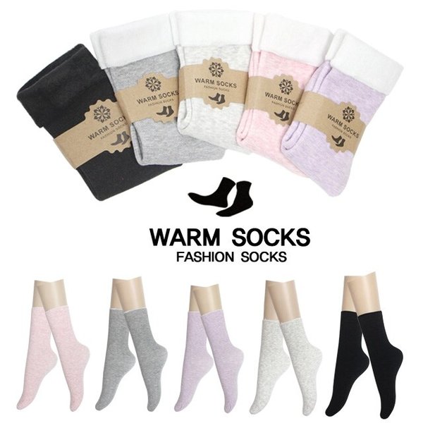 골지 무지 기모 양말 안감 밍크 융 털 방한 보온 중목