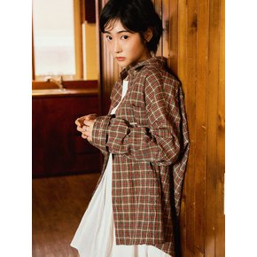 Crease Finish Vintage-Red Check Shirt S150