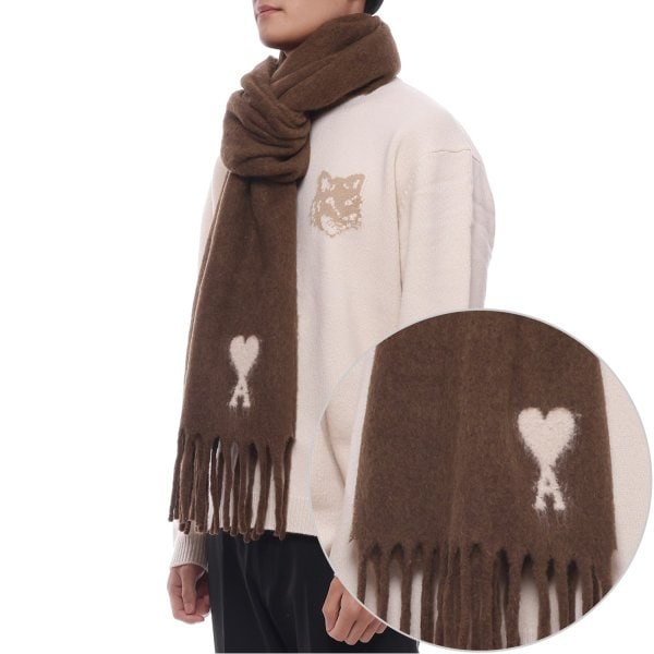 [부산점] 25FW 남성 하트 로고 알파카 머플러 (USF673 AW0004 216 M 25F)