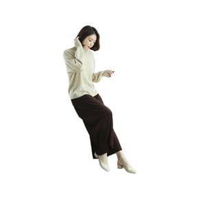 브라운긴바지 면바지 와이드팬츠 주름바지 밴딩 일자