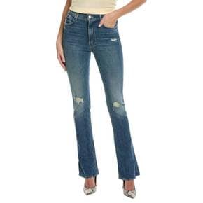 4681057 MOTHER Denim The High-Waist Runaway Slice Heel Morning Chores Skinny Flare Jean