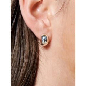 Heavy Silver Earring Ie319 [Silver]