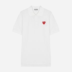 폴로 코튼 반팔 티셔츠 WHITE RED AZ T006 051 5 4