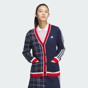 2024 F/W Women Golf 풀리 패션 3S & 체크드 카디건 IS4752 (네이비)