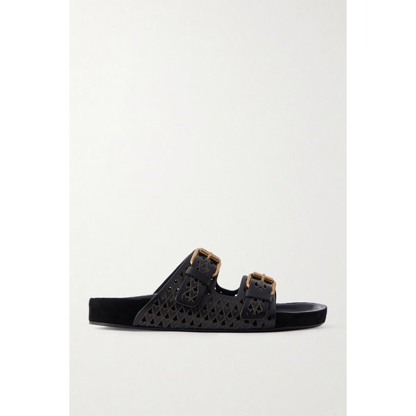 레니요 하트 레이저 컷 가죽 슬라이드 46376663162986493