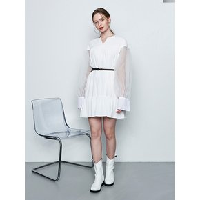 SLEEVE SEE THROUGH DRESS WHITE MTBBSOP01001