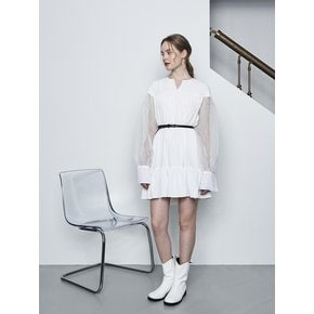 SLEEVE SEE THROUGH DRESS WHITE MTBBSOP01001