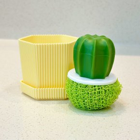 꼬마선인장 주방 설거지 수세미 세트 리필 총4P