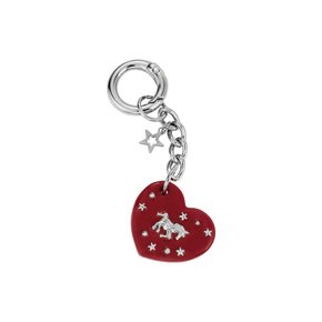 guardian heart keyring-red