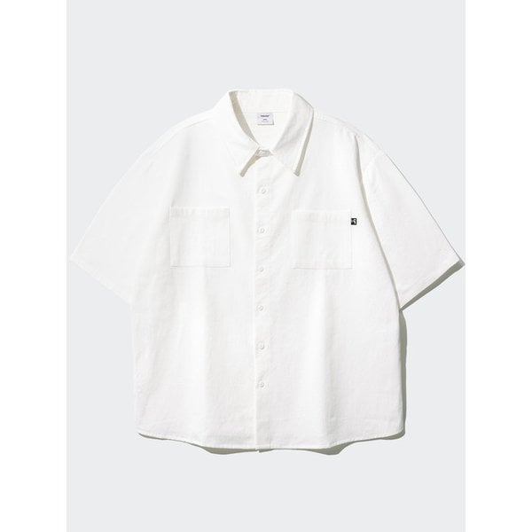 피그먼트 루즈핏 반팔 셔츠 크림 SMSS4079