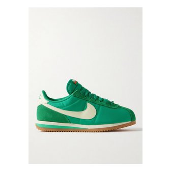 나이키 코르테즈 가죽 스웨이드 트리밍 셸 스니커즈 브라이트 그린 1647597353264917
