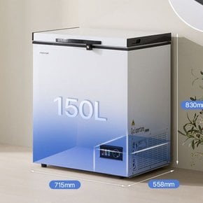 프리탑 다목적 소형 냉동고 BD-150Q 업소용 직냉식 150L 뚜껑형 아이스크림 냉동고