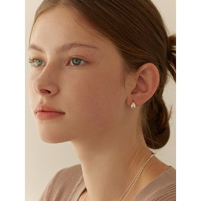 [연말 스페셜 6mm+10mm 진주귀걸이 증정][925 silver] Teardrop fit earring