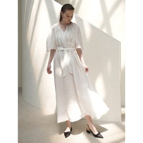 Jacquard Bellona Maxi Dress White