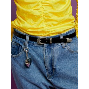 metal hoop leather belt