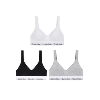 Calvin Klein Underwear 여성 모던 코튼 스쿱백 브라렛 3종 택1 (QF5490-100/020/001)