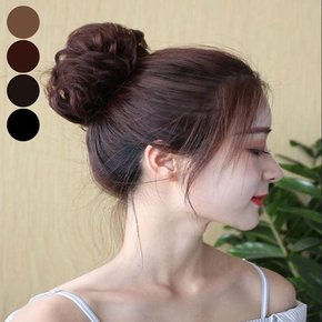 올림머리 업심플스타일 헤어 부분가발 형 똥머리