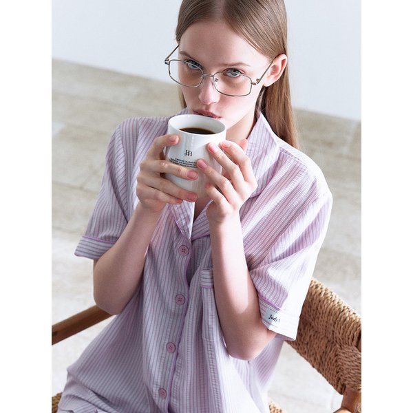 퍼플버터 반팔 커플 잠옷세트