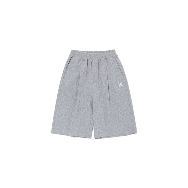 Signature daily tuck half pants - GREY