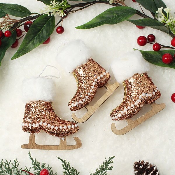 로즈골드 트리 오너먼트 3p세트(스케이트)