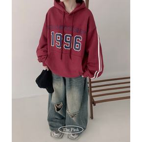 아반 오버핏 프린팅 트랙 후드티