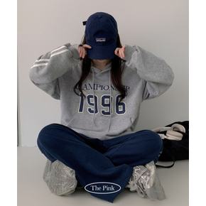 아반 오버핏 프린팅 트랙 후드티
