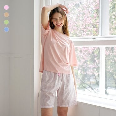 애니바디 ANLB25531DJ 공용 시어서커 5부 팬츠_스트라이프