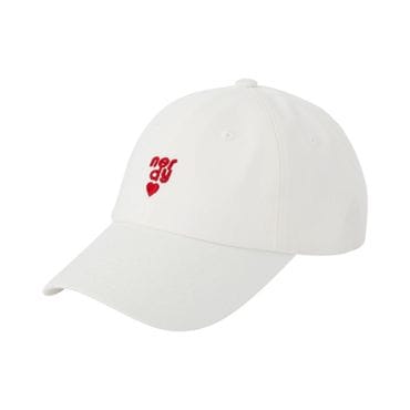 널디 하트 로고 볼캡 화이트 (25SS) PNES25CP0100