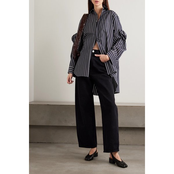 오버사이즈 스트라이프 포플린 셔츠 46376663162958848