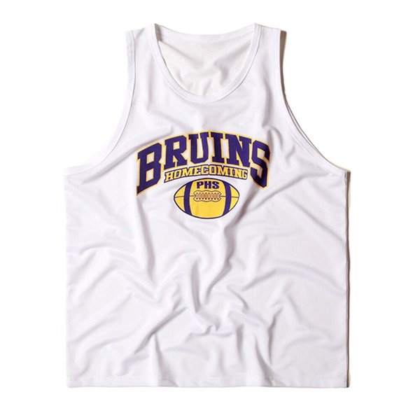 남자 운동 럭비 메쉬 민소매 티셔츠 KSM-TS5-SCT0324008-화이트