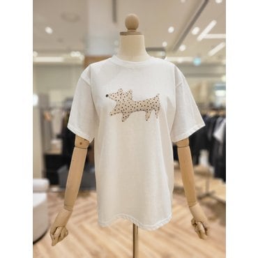 러브앤쇼 도그프린팅 반팔티셔츠 LCFEGTS04