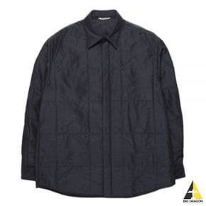 오라리 QUILTED LIGHT SILK COTTON SHIRT (A23AS01SP INKBLACK) (퀼티드 라이트 실크 코