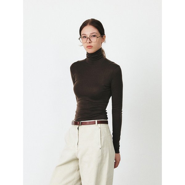 TFF ARMHOLE STITCH SLIM TURTLE NECK TOP_5COLORS