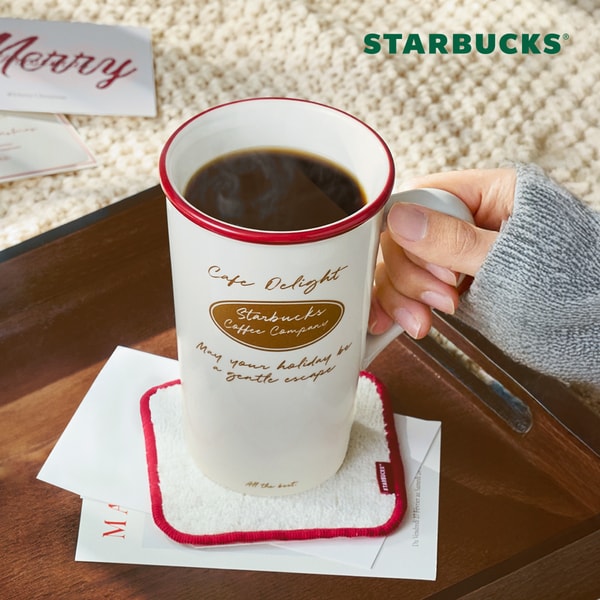 [스타벅스] 시크릿 딜라이트 머그 앤 코스터 (아이보리)