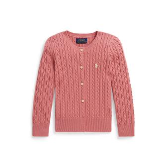 폴로 랄프 로렌 폴로 키즈 여아 2-6세 미니 케이블 코튼 카디건(CWPOSWER6820603650)