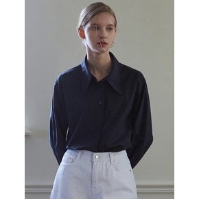 LOVELY BIG COLLAR SHIRTS_NAVY