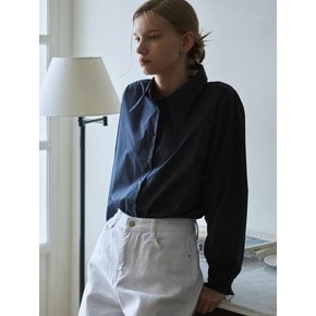 LOVELY BIG COLLAR SHIRTS_NAVY